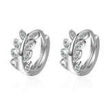 Moissanite Diamond Hoop Earrings Sterling Silver Leaf Fish Bones 14k
