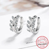 Moissanite Diamond Hoop Earrings Sterling Silver Leaf Fish Bones 14k