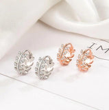 Moissanite Diamond Hoop Earrings Sterling Silver Leaf Fish Bones 14k