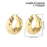 Chunky CCB Geometric Wheel Shape Hoop Earrings for Women