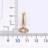 Evil Eye Hoop Earrings with Zircon Drop - Women's Jewelry Gift
