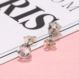 925 Silver Plated K Earplugs Butterfly Earrings Jewelry Accessories
