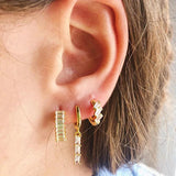 Zircon Hoop Earrings 925 Sterling Silver Needle Earrings