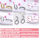 Heart CZ Zircon Hoop Earring for Women