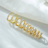 D Moissanite Hoop Earrings 925 Silver 18K Plated 6/7/8/9mm Classic Huggie