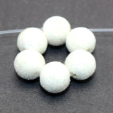 100 Pcs Velvet Acrylic Round Beads 10mm Jewelry Making Charms