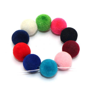 100 Pcs Velvet Acrylic Round Beads 10mm Jewelry Making Charms