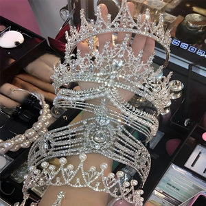 Crystal Crown Tiaras Headband Wedding Party Hair Accessories