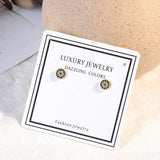 925 Sterling Silver Evil Eye Stud Earrings Cz Turkey Lucky Rose Jewelry