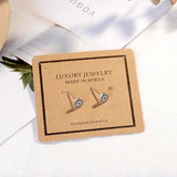 925 Sterling Silver Evil Eye Stud Earrings Cz Turkey Lucky Rose Jewelry