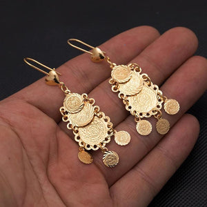 Wando Money Coin Earrings Islamic Muslim Arab Coins Earrings