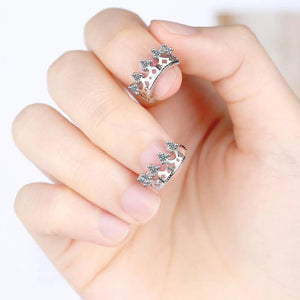 925 Silver Crown Earrings for Women