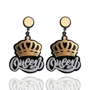 90s Y2K Punk Crown Dangle Earrings For Women