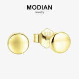 925 Sterling Silver & Rose Round Stud Earrings For Women