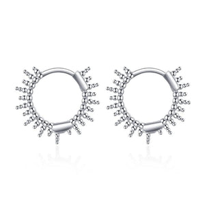 925 Silver Circle Hoop Earring for Women MEJ590