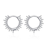925 Silver Circle Hoop Earring for Women MEJ590