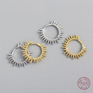 925 Silver Circle Hoop Earring for Women MEJ590