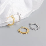 925 Silver Circle Hoop Earring for Women MEJ590