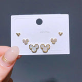 3 Pairs Shell Flower Stud Earrings Set Women Jewelry