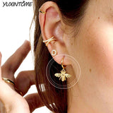 925 Silver Lucky Elephant Small Hoop Earrings 18K Wedding Jewelry Gift
