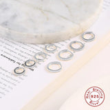 925 Sterling Silver CZ Hoop Earrings Clear Crystal Red Huggie Earrings Gift