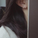 925 Silver Petite Star Zircon Stud Earrings Women 14K Plated