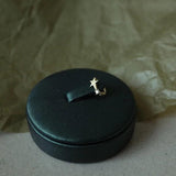925 Silver Petite Star Zircon Stud Earrings Women 14K Plated