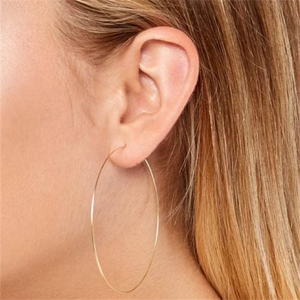 Thin Hoop Earrings 925 Silver/Gold Filled Vintage Pendientes Oorbellen Earrinngs