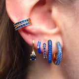 Sapphire 925 Silver Drop Earrings Wedding Jewelry