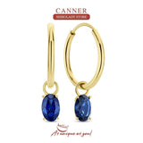 Sapphire 925 Silver Drop Earrings Wedding Jewelry