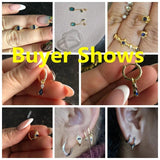 Sapphire 925 Silver Drop Earrings Wedding Jewelry