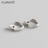 Zircon Drops Hoops Earrings for Women Piercing Jewelry