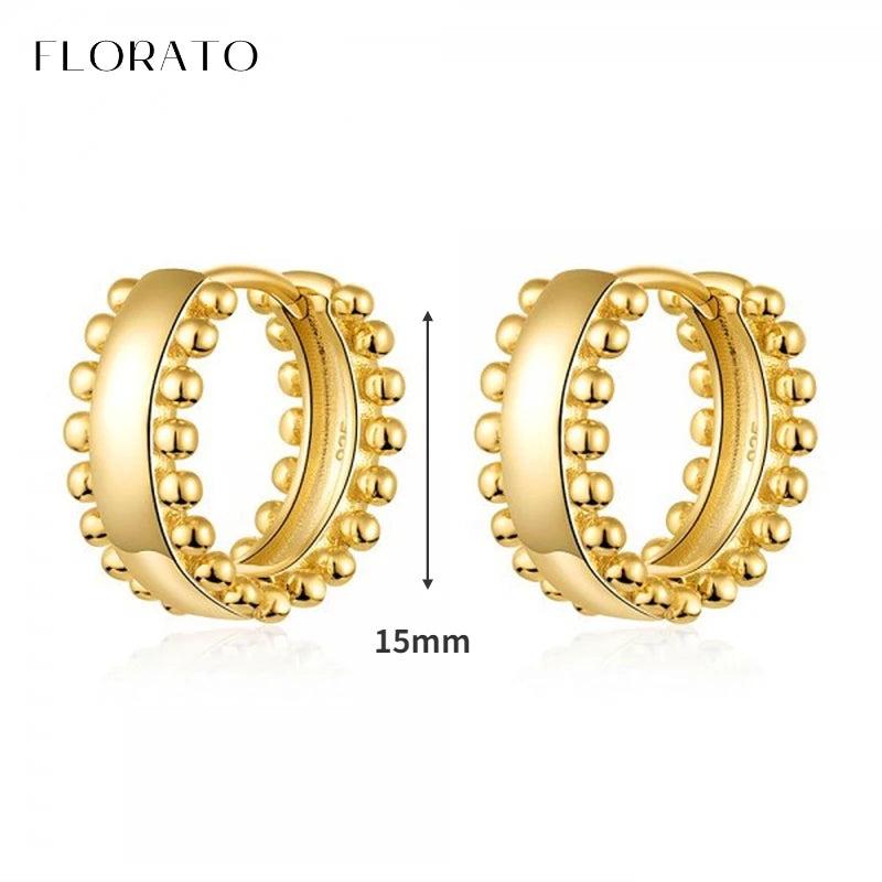 925 Silver CZ Hoop Earrings for Women