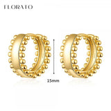 925 Silver CZ Hoop Earrings for Women