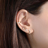 925 Silver CZ Hoop Earrings for Women