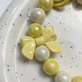 20Pcs 32MM Acrylic Bowknot Spacer Beads for DIY Craft Jewelry Making