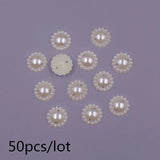 Mixed Ivory Sewing Pearl Beads Sew On ABS Acrylic Flatback Half Round