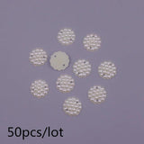 Mixed Ivory Sewing Pearl Beads Sew On ABS Acrylic Flatback Half Round