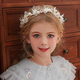 Blue/Pink Wedding Headbands Tiaras Pearl Hairbands Headdress Bride Headwear