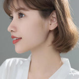 925 Silver Tulip Flower Stud Earrings Sweet Romantic Jewelry