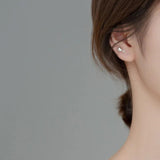 925 Silver Tulip Flower Stud Earrings Sweet Romantic Jewelry