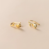 925 Silver Tulip Flower Stud Earrings Sweet Romantic Jewelry