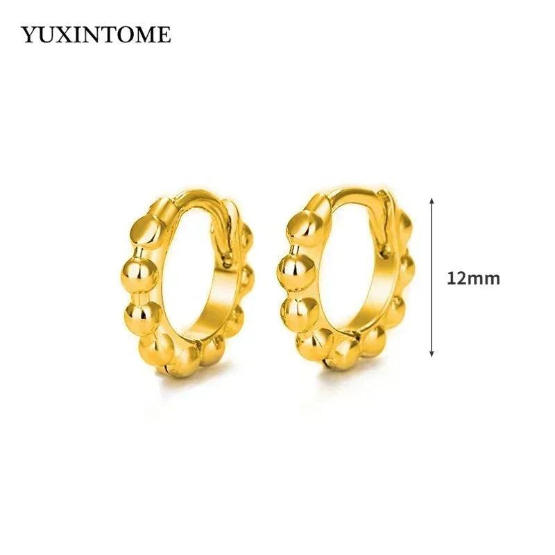 925 Sterling Silver Metal Wind Hoop Earrings Minimalist Jewelry