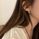 BF CLUB Vintage Square Earrings 925 Silver Women Allergy-Free Party Gift