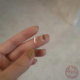 925 Silver 14K Plated Zircon Twist Earrings