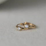 925 Silver CZ Hoop Earrings Zircon Silver Jewelry