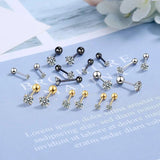 Moissanite Stud Earrings 0.4-4 D 925 Silver Ear Studs Screw Back