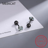 Moissanite Stud Earrings 0.4-4 D 925 Silver Ear Studs Screw Back