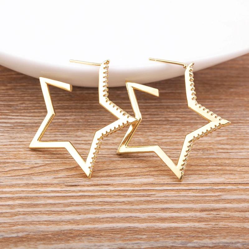 Star Pendant Drop Earrings for Women Wedding Gift