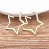 Star Pendant Drop Earrings for Women Wedding Gift